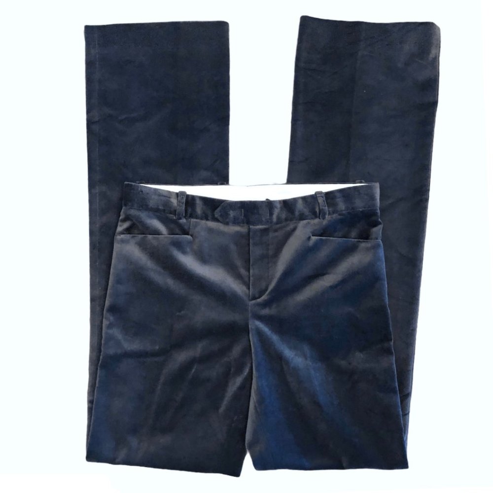 Joseph Blue Velvet Velours Vintage “Rocker” Pants - Picture 4 of 8